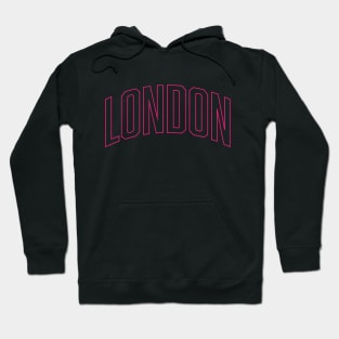 London Hot Pink Outline Hoodie
